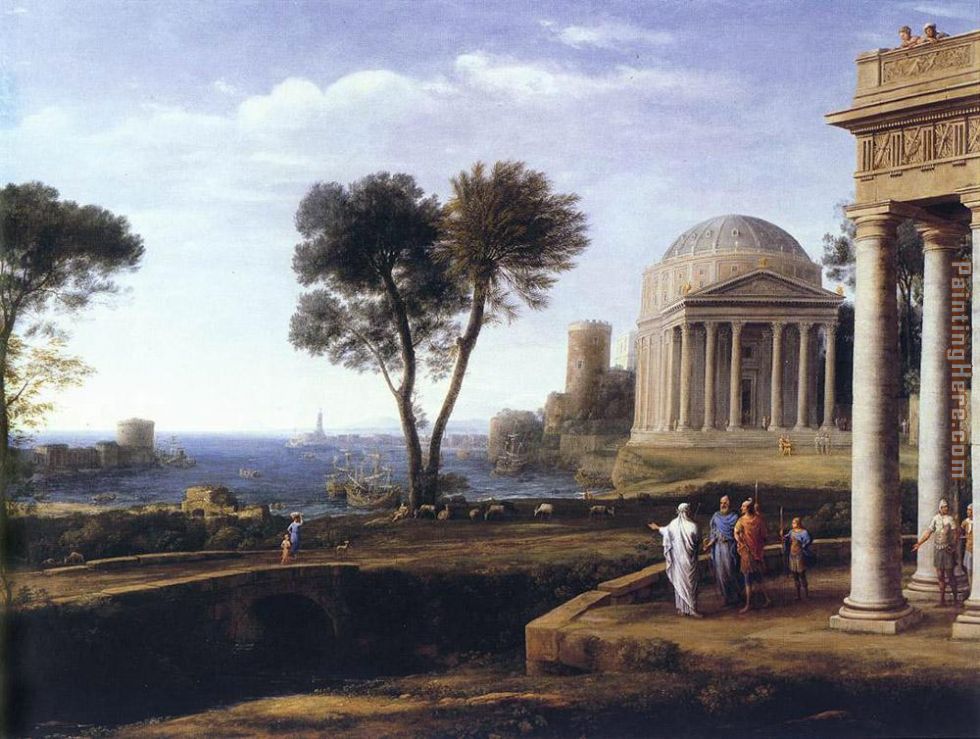 Landscape with Aeneas at Delos painting - Claude Lorrain Landscape with Aeneas at Delos art painting